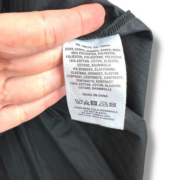 Moulinette Soeurs Anthropologie NWT Black Ruffle Hem Long Sleeve Mini Dress XSP - Picture 6 of 6